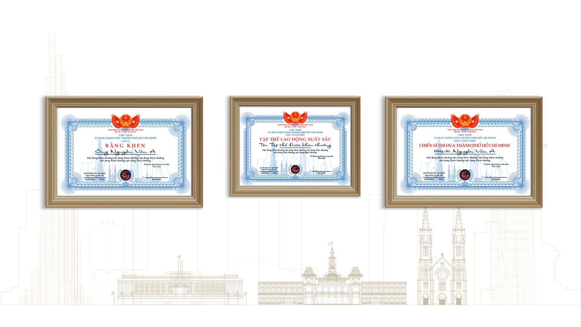 Hiện vật khen thưởng TP. HCM